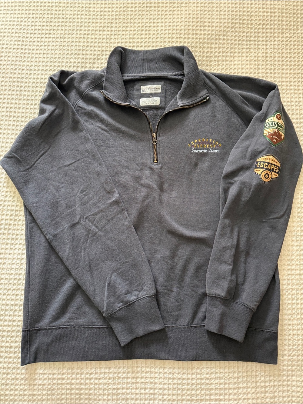 Disney Expedition Everest Men's Zip-Up Pullover Sweatshirt - Charcoal